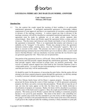 sample bar exam louisiana.